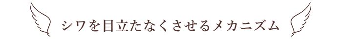 シワを目立たなくさせるメカニズム