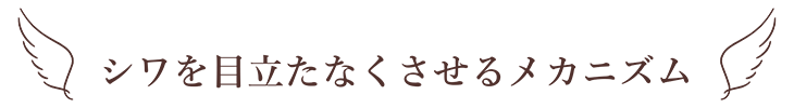 シワを目立たなくさせるメカニズム