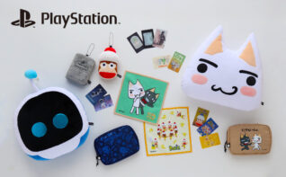 「どこでもいっしょ」「サルゲッチュ」「The Last of Us」「Astro bot」の4作品と「PlayStation」の定番マークやハードをデザインした雑貨グッズが登場。