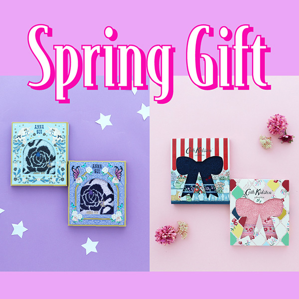 「ANNA SUI」「Cath Kidston」の2ブランドから、限定パッケージ入りタオルハンカチが登場