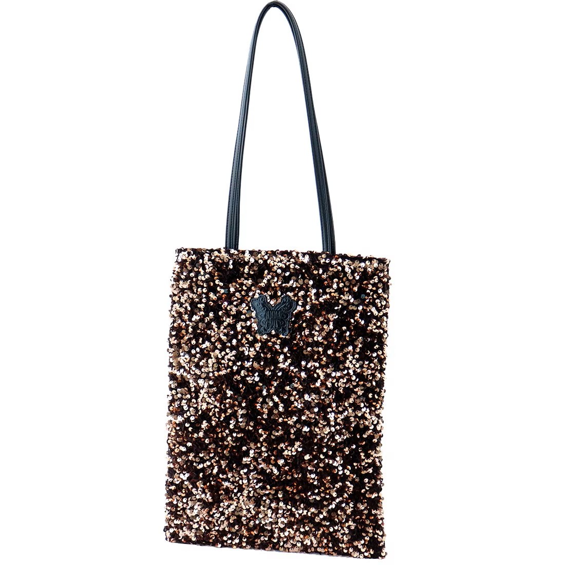 アナスイ　エコバッグ　スパンコール　ブラウン