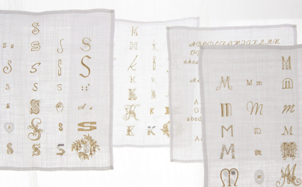 刺繍の書体サンプルの画像