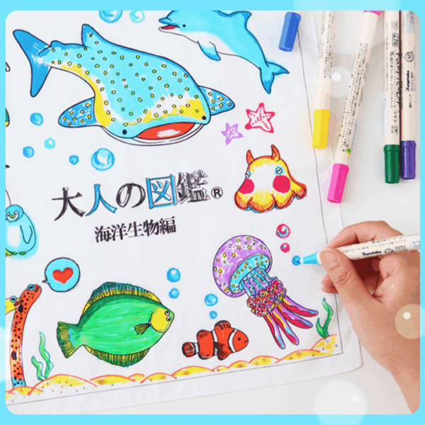 第 20 回「親子でたのしくハンカチーフに絵をかこう」を開催 『大人の図鑑®︎』海洋生物編とコラボした夏休みワークショップ！